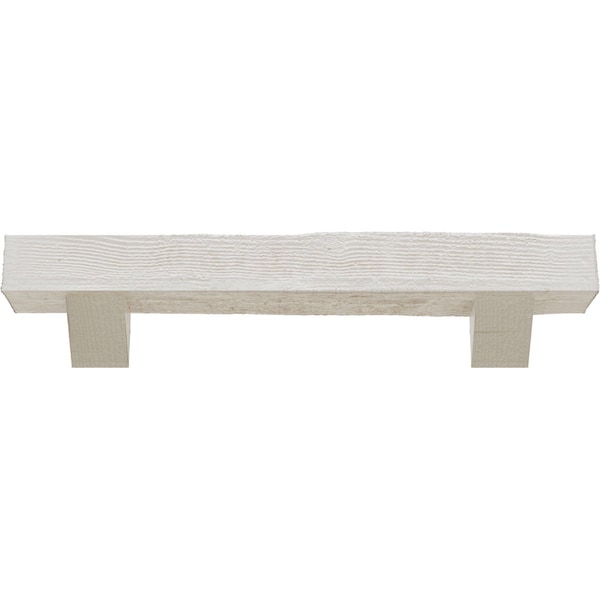 Kit W/ Breckinridge Corbels, Factory Prepped, 6H X6Dx72W Rough Sawn Faux Wood Fireplace ManteL